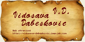 Vidosava Dabesković vizit kartica